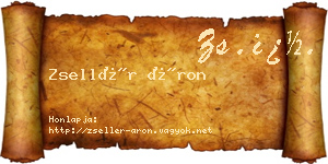 Zsellér Áron névjegykártya